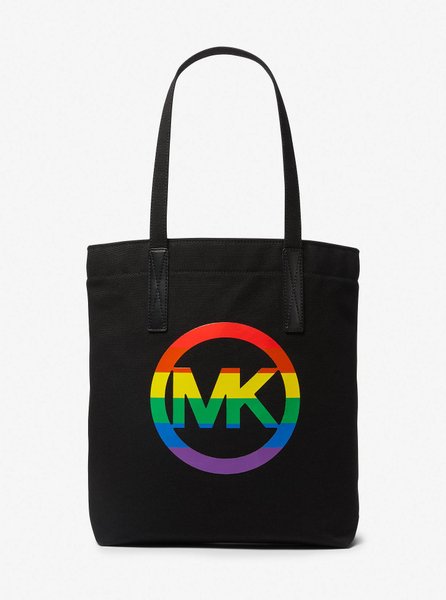 PRIDE Rainbow Logo Cotton Tote Bag BLACK MICHAEL KORS — Фото, Картинка BAG❤BAG Купить оригинал Украина, Киев, Житомир, Львов, Одесса ❤bag-bag.com.ua