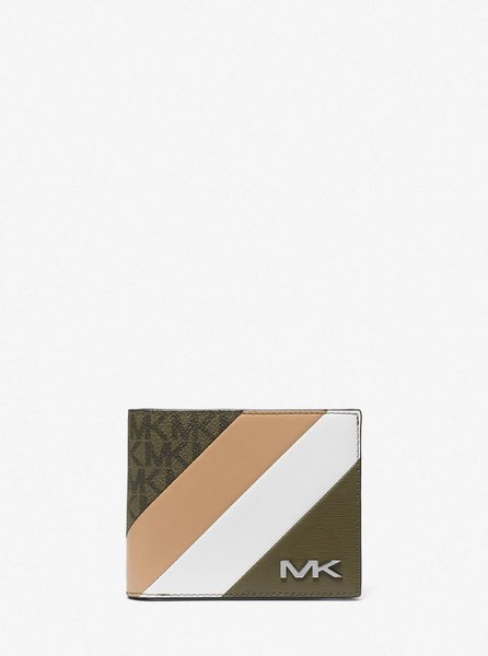 Signature Logo and Stripe Wallet With Passcase Gift Set OLIVE COMBO MICHAEL KORS — Фото, Картинка BAG❤BAG Купить оригинал Украина, Киев, Житомир, Львов, Одесса ❤bag-bag.com.ua