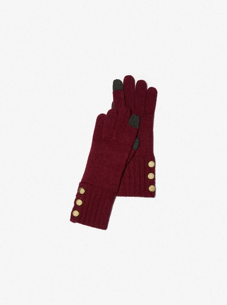 Knit Tech Gloves DARK RUBY MICHAEL KORS — Фото, Картинка BAG❤BAG Купить оригинал Украина, Киев, Житомир, Львов, Одесса ❤bag-bag.com.ua