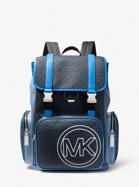 Cooper Logo and Color-Block Faux Leather Backpack Blue Multi MICHAEL KORS — Фото, Картинка BAG❤BAG Купить оригинал Украина, Киев, Житомир, Львов, Одесса ❤bag-bag.com.ua