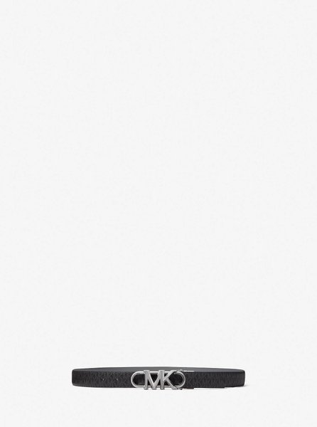 Reversible Logo and Leather Belt BLACK / HEATHER GREY MICHAEL KORS — Фото, Картинка BAG❤BAG Купить оригинал Украина, Киев, Житомир, Львов, Одесса ❤bag-bag.com.ua