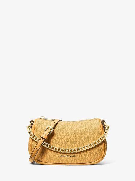 MICHAEL KORS Carmela Small Signature Logo Convertible Crossbody Bag HONEYWHEAT 35F4G1QC5V &mdash; фото 1 из 3