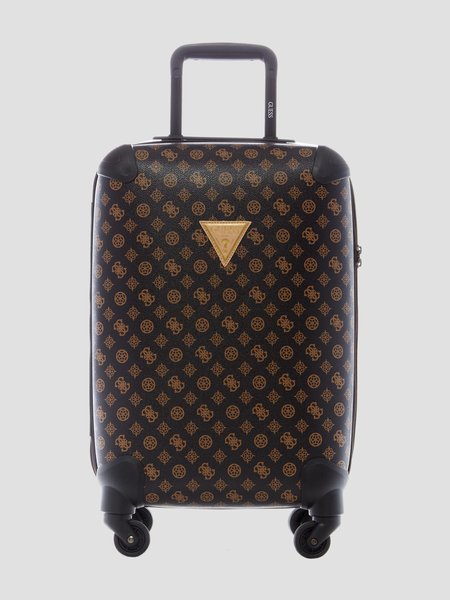 Wilder Peony logo 18" 4-Wheel Suitcase BROWN GUESS — Фото, Картинка BAG❤BAG Купить оригинал Украина, Киев, Житомир, Львов, Одесса ❤bag-bag.com.ua