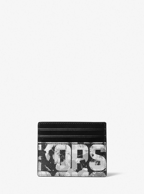 Cooper Graphic Logo Tall Card Case BLACK MICHAEL KORS — Фото, Картинка BAG❤BAG Купить оригинал Украина, Киев, Житомир, Львов, Одесса ❤bag-bag.com.ua