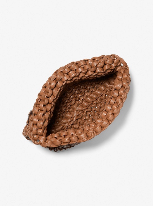 Carly Hand-Knit Leather Envelope Clutch Chestnut MICHAEL KORS — Фото, Картинка BAG❤BAG Придбати оригінал Україна, Київ, Житомир, Львів, Одеса ❤bag-bag.com.ua