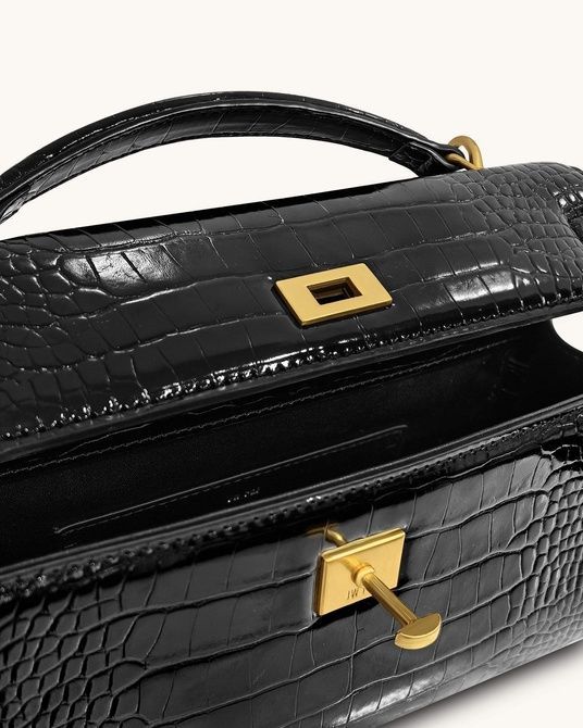 JW PEI Noor Top Handle Bag Black croc BG119213JWP &mdash; фото 4 из 14