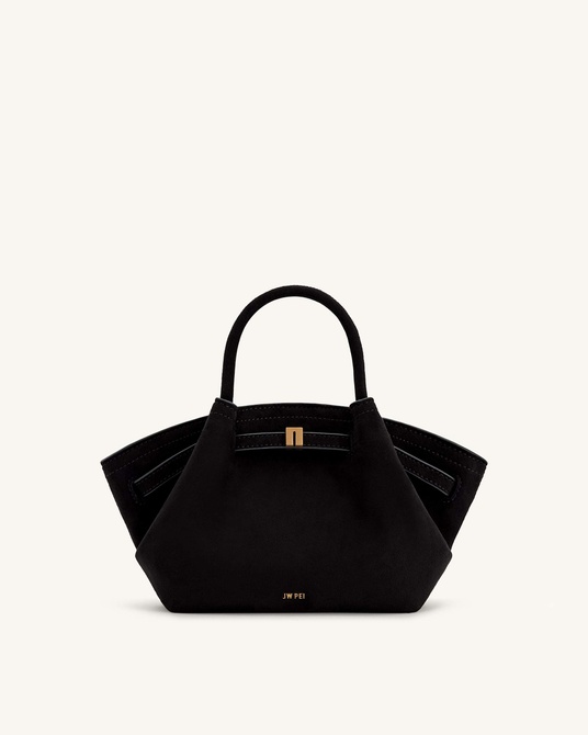 Hana Mini Faux Suede Tote Bag BLACK JW PEI — Фото, Картинка BAG❤BAG Купить оригинал Украина, Киев, Житомир, Львов, Одесса ❤bag-bag.com.ua