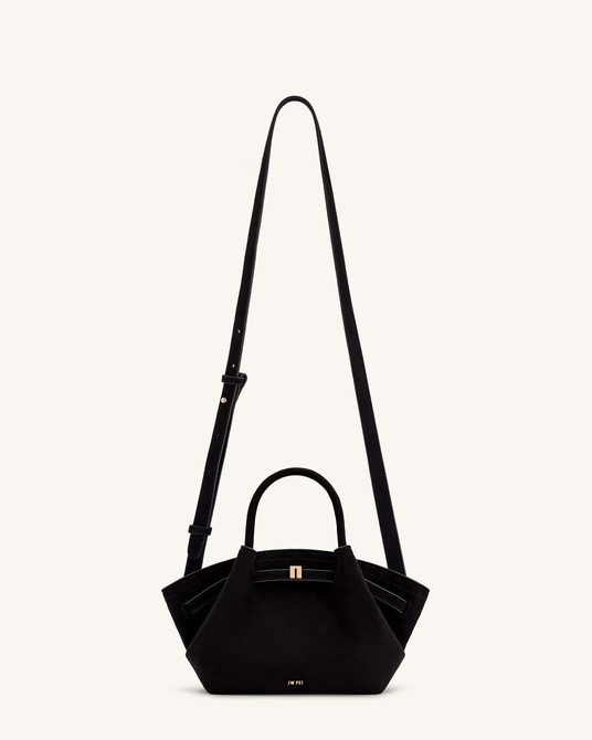 Hana Mini Faux Suede Tote Bag BLACK JW PEI — Фото, Картинка BAG❤BAG Купить оригинал Украина, Киев, Житомир, Львов, Одесса ❤bag-bag.com.ua