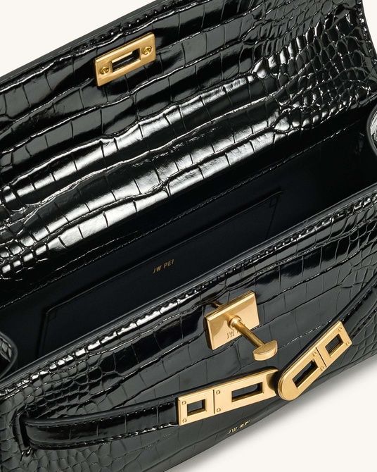 JW PEI Noor Top Handle Bag Black croc BG119213JWP &mdash; фото 14 из 14