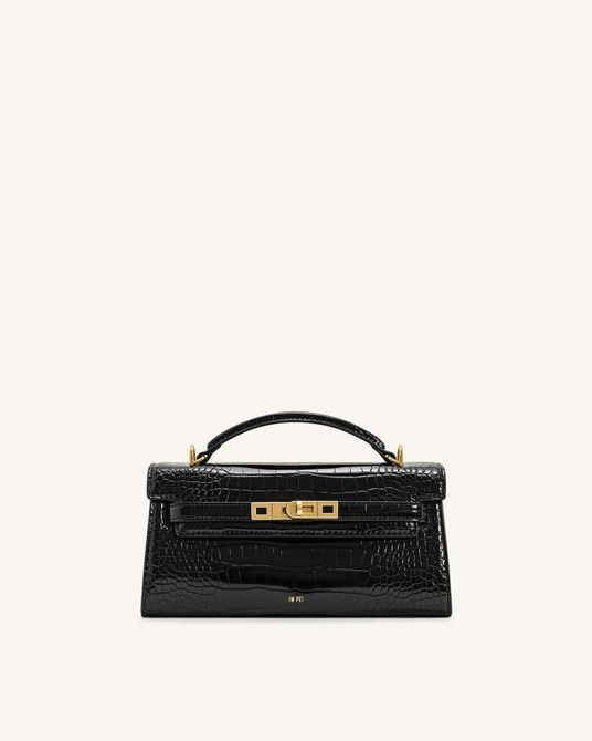 JW PEI Noor Top Handle Bag Black croc BG119213JWP &mdash; фото 5 из 14