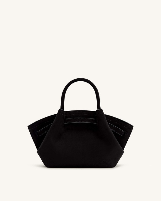 Hana Mini Faux Suede Tote Bag BLACK JW PEI — Фото, Картинка BAG❤BAG Придбати оригінал Україна, Київ, Житомир, Львів, Одеса ❤bag-bag.com.ua