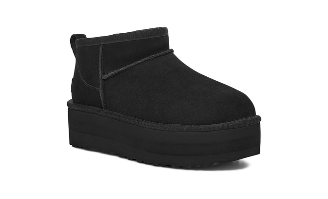 Classic Ultra Mini Platform Boot BLACK UGG — Фото, Картинка BAG❤BAG Придбати оригінал Україна, Київ, Житомир, Львів, Одеса ❤bag-bag.com.ua