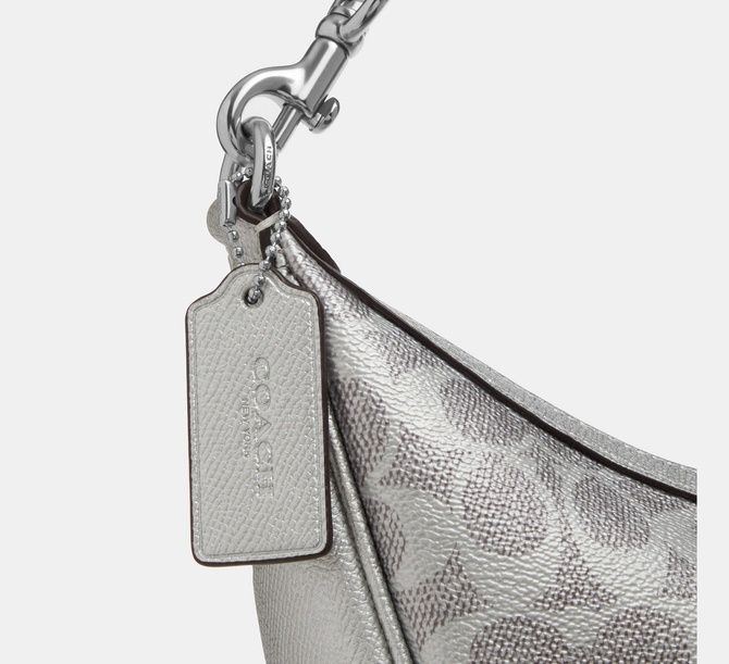 COACH Aria Shoulder Bag In Signature Canvas Sv / Gray / Silver CCL27 &mdash; фото 9 з 10