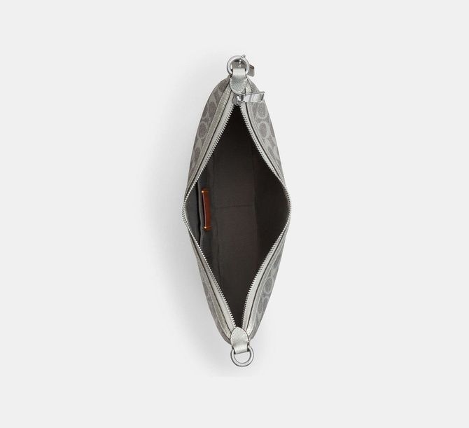 COACH Aria Shoulder Bag In Signature Canvas Sv / Gray / Silver CCL27 &mdash; фото 6 з 10