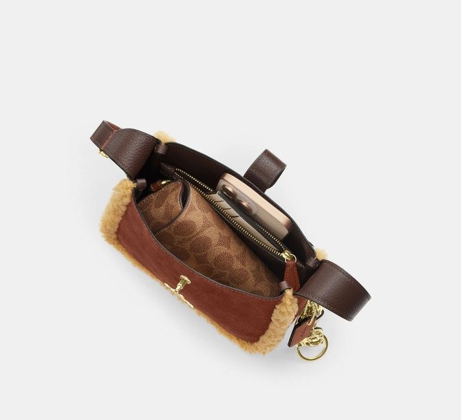 COACH Hadley Mini Crossbody Bag Im / Vintage Brown Multi CDC41 &mdash; фото 6 из 8