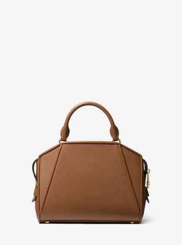 Cleo Small Saffiano Leather Satchel