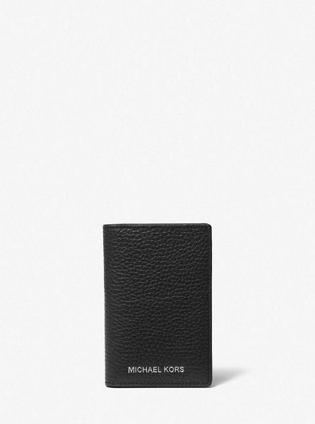 Hudson Leather Bi-Fold Card Case BLACK MICHAEL KORS — Фото, Картинка BAG❤BAG Купить оригинал Украина, Киев, Житомир, Львов, Одесса ❤bag-bag.com.ua
