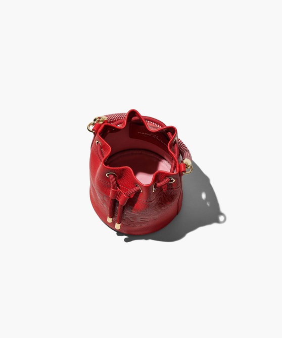 The Leather Mini Bucket Bag TRUE RED MARC JACOBS — Фото, Картинка BAG❤BAG Придбати оригінал Україна, Київ, Житомир, Львів, Одеса ❤bag-bag.com.ua