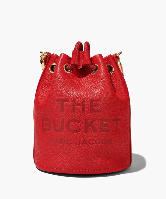 The Leather Mini Bucket Bag TRUE RED MARC JACOBS — Фото, Картинка BAG❤BAG Придбати оригінал Україна, Київ, Житомир, Львів, Одеса ❤bag-bag.com.ua