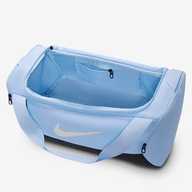 Nike Brasilia Training Duffel Bag (Small, 41L) Celestine Blue / Black / (White) DM3976-441 &mdash; фото 4 из 9