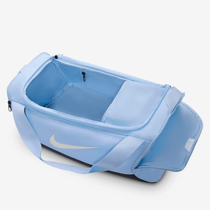 Nike Brasilia Training Duffel Bag (Small, 41L) Celestine Blue / Black / (White) DM3976-441 &mdash; фото 5 из 9