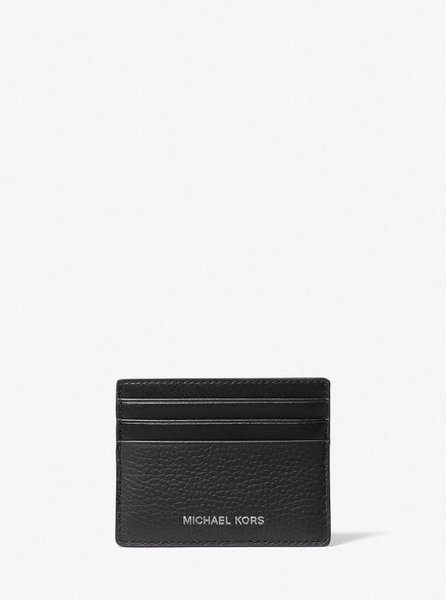 Hudson Pebbled Leather Card Case BLACK MICHAEL KORS — Фото, Картинка BAG❤BAG Купить оригинал Украина, Киев, Житомир, Львов, Одесса ❤bag-bag.com.ua