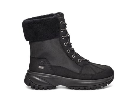 Yose Fluff Hiker Boot Black Leather UGG — Фото, Картинка BAG❤BAG Купить оригинал Украина, Киев, Житомир, Львов, Одесса ❤bag-bag.com.ua