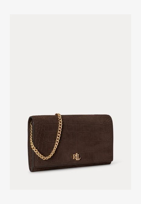 RALPH LAUREN Croc-Embossed Medium Adair Ii Crossbody Cross Body Bag Chestnut brown 432P18552-001 &mdash; фото 5 из 6