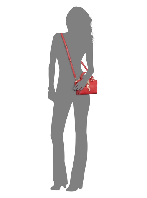 Elissa Small Leather Crossbody Satchel RED DKNY — Фото, Картинка BAG❤BAG Купить оригинал Украина, Киев, Житомир, Львов, Одесса ❤bag-bag.com.ua