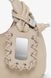 GANNI Mini Hobo Bag in Grained Light Grey White pepper A6978 &mdash; фото 5 з 11