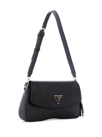 guess cordelia flap shoulder bag black