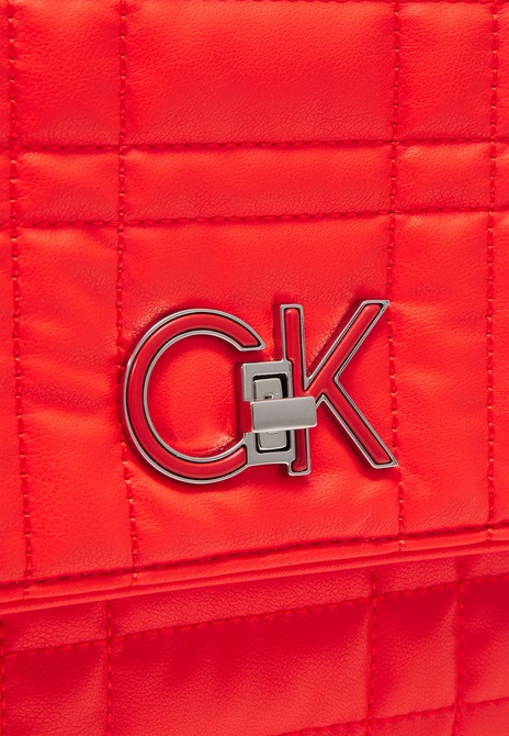 RE LOCK QUILT SHOULDER Bag - Crossbody Bag DEEP ORANGE Calvin Klein — Фото, Картинка BAG❤BAG Купить оригинал Украина, Киев, Житомир, Львов, Одесса ❤bag-bag.com.ua
