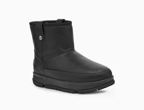 classic weather waterproof leather mini boots