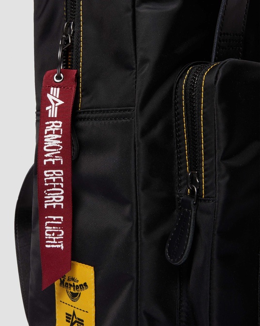 Alpha Industries Leather & Nylon Backpack BLACK Dr. Martens — Фото, Картинка BAG❤BAG Купить оригинал Украина, Киев, Житомир, Львов, Одесса ❤bag-bag.com.ua