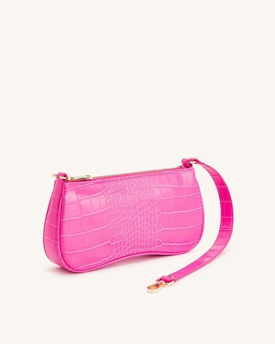 JW PEI Eva Shoulder Handbag Hot Pink Croc BG70199JWP &mdash; фото 3 из 4