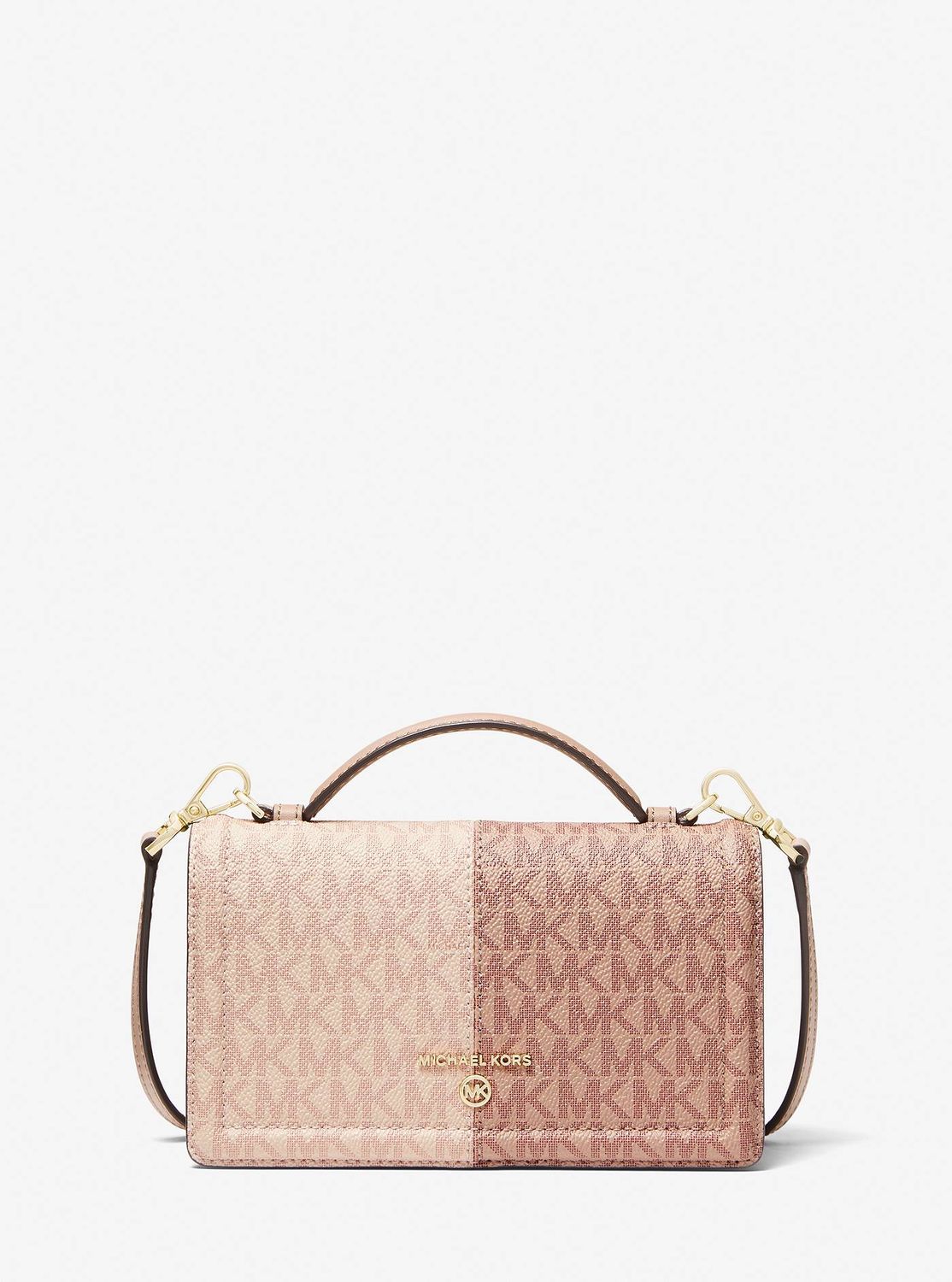 michael kors jet set small logo smartphone crossbody bag