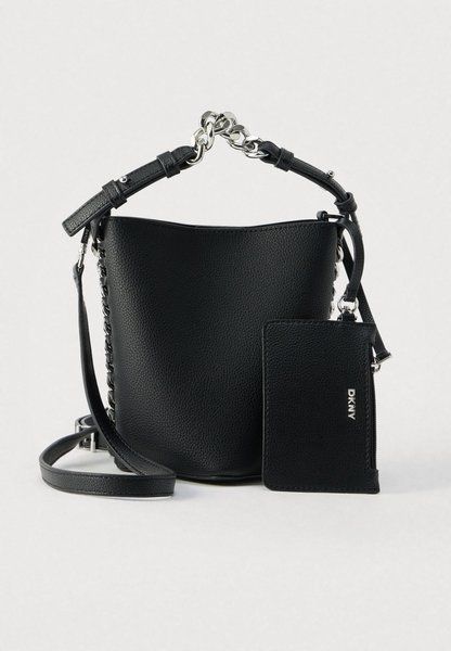 DKNY Riona Bucket Handbag Black/Silver-Coloured Black / Silver-coloured R54JAO10-BSV &mdash; фото 1 з 4
