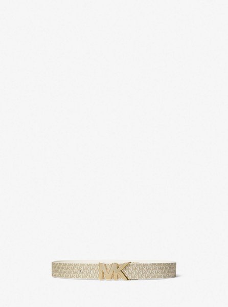 Reversible Logo and Leather Waist Belt GOLD / LIGHT CREAM MICHAEL KORS — Фото, Картинка BAG❤BAG Купить оригинал Украина, Киев, Житомир, Львов, Одесса ❤bag-bag.com.ua