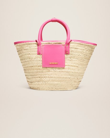 Le panier Soli — Beach basket bag Dark Pink Jacquemus — Фото, Картинка BAG❤BAG Купить оригинал Украина, Киев, Житомир, Львов, Одесса ❤bag-bag.com.ua