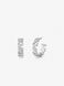 Platinum-Plated Brass Pavé Logo Large Hoop Earrings SILVER MICHAEL KORS — 1/2 Фото, Картинка BAG❤BAG Придбати оригінал Україна, Київ, Житомир, Львів, Одеса ❤bag-bag.com.ua