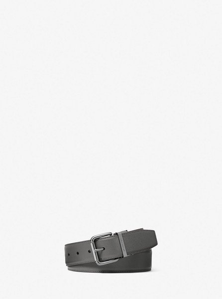 Pebbled Leather Belt GREY / BLACK MICHAEL KORS — Фото, Картинка BAG❤BAG Купить оригинал Украина, Киев, Житомир, Львов, Одесса ❤bag-bag.com.ua