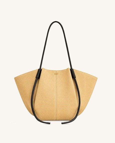 JW PEI Nala Faux Straw Wide Tote Bag Natural Color BG163595JWP &mdash; фото 1 из 1