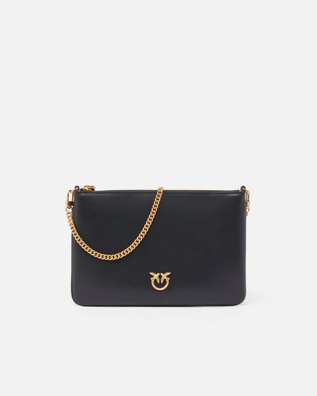 Classic Flat Love Bag Simply BLACK-ANTIQUE GOLD Pinko — Фото, Картинка BAG❤BAG Придбати оригінал Україна, Київ, Житомир, Львів, Одеса ❤bag-bag.com.ua