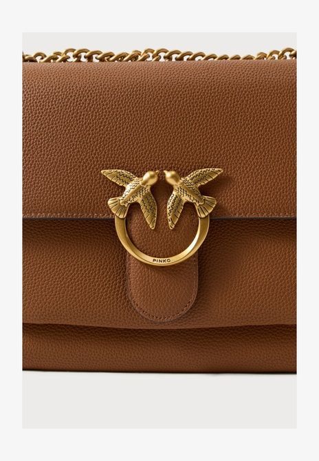 Pinko Love One Soft Big Bottalata Cross Body Bag Marrone / Gold-Coloured 104527A29Q-L17Q &mdash; фото 4 из 4