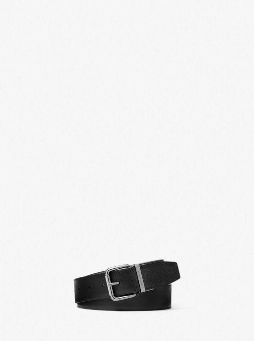 Pebbled Leather Belt GREY / BLACK MICHAEL KORS — Фото, Картинка BAG❤BAG Купить оригинал Украина, Киев, Житомир, Львов, Одесса ❤bag-bag.com.ua