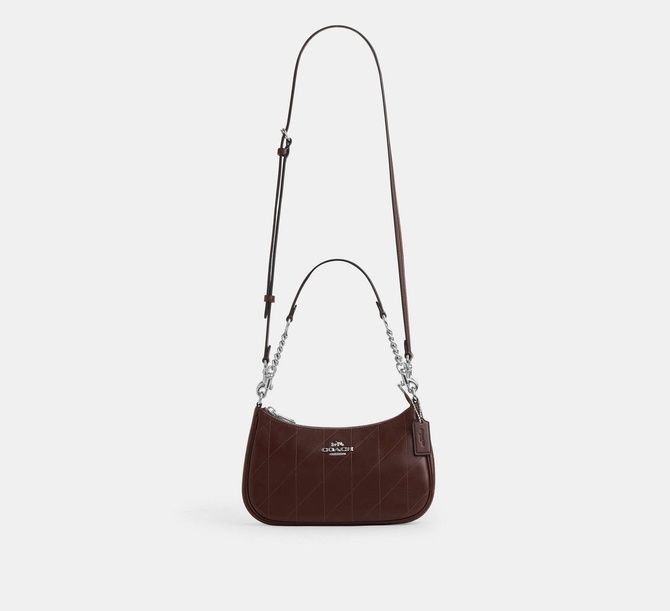 COACH Teri Shoulder Bag With Quilting SILVER CDP32 &mdash; фото 10 из 10
