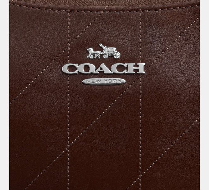 COACH Teri Shoulder Bag With Quilting SILVER CDP32 &mdash; фото 9 из 10
