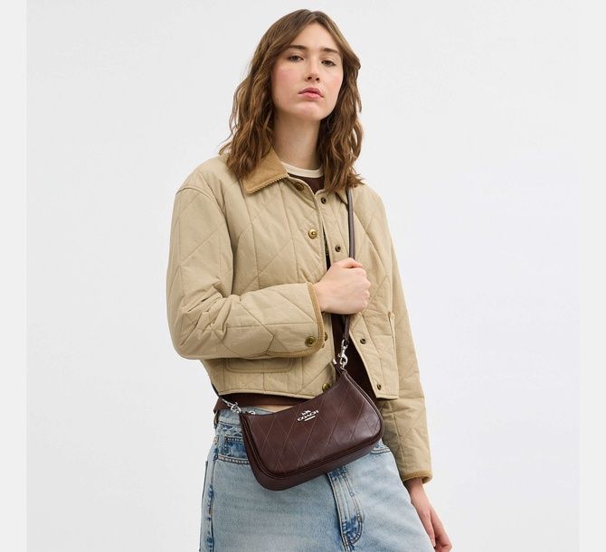 COACH Teri Shoulder Bag With Quilting SILVER CDP32 &mdash; фото 2 из 10