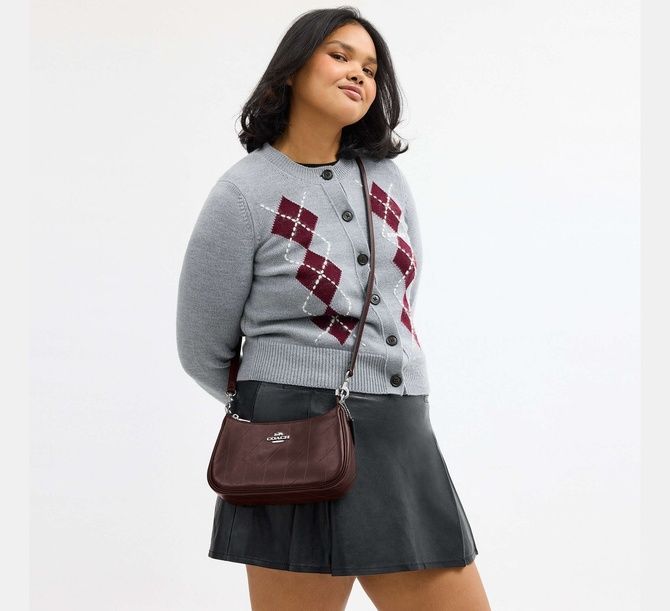 COACH Teri Shoulder Bag With Quilting SILVER CDP32 &mdash; фото 4 из 10