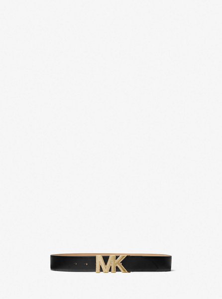 Embellished Logo Leather Waist Belt BLACK MICHAEL KORS — Фото, Картинка BAG❤BAG Купить оригинал Украина, Киев, Житомир, Львов, Одесса ❤bag-bag.com.ua